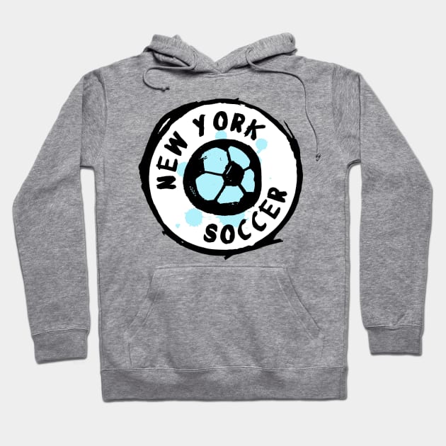 New York Soccer 01 Hoodie by Very Simple Graph